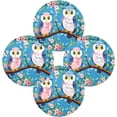 thumbnail image 2 of 1PC Place Mats Owls on Floral Branch Round Placemat Heat-Resistant Placemats Dining Table Mat Circle Shape 15.4" for Kitchen/Dinner/Party/Restaurant Home Decor Gifts, 2 of 7