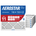 thumbnail image 2 of Aerostar 16x16x2 MERV 11 AC Furnace Air Filter, Pleated HVAC Filter, MPR 1000 FPR 7, Allergen Defense, 6-Pack, Made in USA, 2 of 8