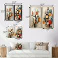 thumbnail image 4 of Designart "Constructed Horizons in Constructivism VI" Constructivism Framed Wall Art Set Of 2 - Orange Abstract Framed Canvas Set For Living Room Decor, 4 of 7