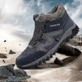 thumbnail image 4 of DQrwqpou Zapatos Senderismo Casuales Invierno Felpa Mujer Hombre Botines (Azul Marino 41), 4 of 9