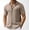 Khaki, variant on Mens Old Money Knitted Shirts Short Sleeve Cardigan Button Down Polo Shirts,Summer Beach Textured Sweater Shirts Green