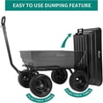 thumbnail image 3 of ROMSWI Garden Dump Cart 1200 lbs 7 cu ft Heavy Duty Poly Bed 42'' x 23'' Dump Wagon No Flat 13'' Tires All Terrain Wheel Quick Release Dumping, 3 of 10