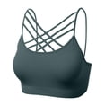 thumbnail image 2 of Women's Novelty Bras Seamless Triple Criss-Cross Front Bralette Sports Bra (No Pad), 2 of 4