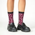 thumbnail image 4 of Rocae Rose Leopard Print for Girls Boys Crew Socks,Children's Socks, Kids Socks, Toddler Socks: Daily Wear with Kids School Uniform, 4 of 5