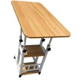 thumbnail image 2 of GROWTH TANK Bedside Table with Wheels Height Adjustable Durability, 360 Degree Rotation Movable Laptop Side Desk, Practical for Dormitory 80cmx40cm, 2 of 9