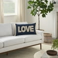 thumbnail image 3 of Nourison Life Styles Applq/Beaded Love Navy 14" x 24" Throw Pillow, 3 of 5