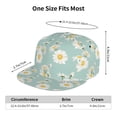 thumbnail image 6 of Daiia Floral Daisy print Flat Bill Hats Flat Brim Trucker Cap Baseball Cap Adjustable Classic Low Profile Hat Unconstructed Plain Cap, 6 of 9