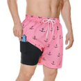 thumbnail image 3 of SURJDE Mens Swim Trunks Quick Dry Mens Board Shorts Bathing Suits Mens Swim Trunks with Compression Liner, 3 of 6