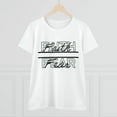 thumbnail image 4 of Women's Cotton Tee, Faith Over Fear, Relaxed Fit, Short Sleeve T-Shirt, 4 of 5
