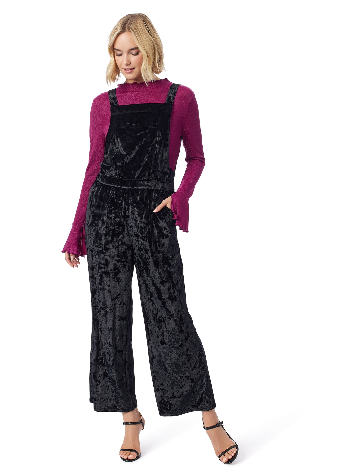 Jessica Simpson Women's Velvet Overalls, Sizes XS-XL