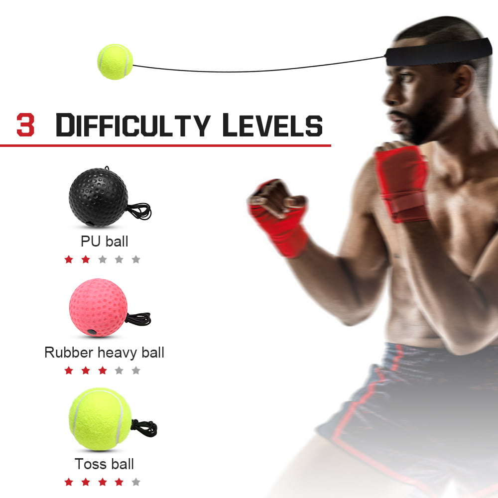 Details about   Boxing Reflex Ball Set 3 Difficulty Level Boxing Balls with Adjustable Headband 