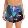 thumbnail image 4 of Lsque Cute Fuzzy Fantasy Creatures Printed Women's Running Shorts with Liner Pockets,Elastic Quick Dry Workout Athletic Gym Yoga Shorts,Womens High Waist Shorts-XX-Large, 4 of 9