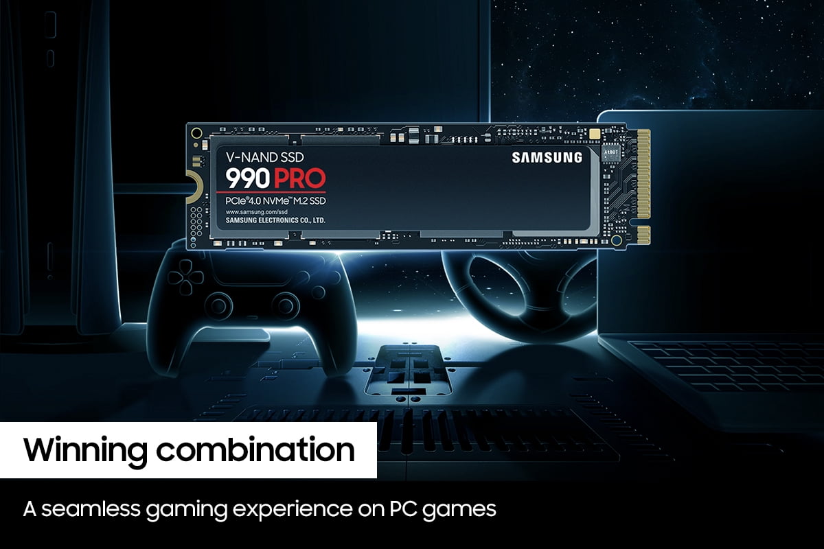 SAMSUNG 990 PRO 1TB PCIe Gen 4.0 x4, NVMe 2.0 V7 V-NAND MLC