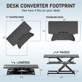 thumbnail image 6 of OUKMIC 32" Stable Standing Desk Converter, Height Adjustable Sit Stand Up Desk Riser for Home Office, 6 of 8