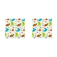 thumbnail image 1 of Bearachild Trona Splat Mat Baby Playmat Alfombra antideslizante Dibujos animados Impreso Lavable Plegable Suave impermeable para el hogar Camping mundo Marino 110*110cm 2Conjunto, 1 of 1
