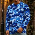 thumbnail image 2 of LNZGNM T-shirts for Men Long Sleeve Crew Neck Camo Comfortable Soft with Easy Care Tee Vacation Leisure Everyday,Royal Blue(XXL), 2 of 8