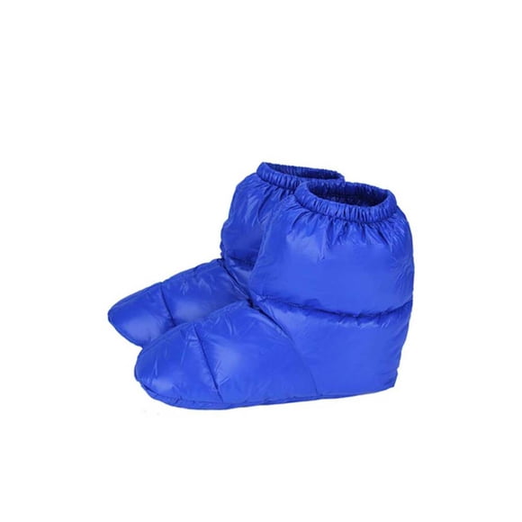 Bewildely Botas tipo pantuflas de nailon suave, ligeras, cálidas, con correa para los pies, calcetines cómodos para hombres y mujeres, resistentes al Suministros térmicos Azul Tamaño M Bewildely HA071527-05