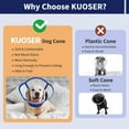 thumbnail image 4 of Kuoser Dog Cone Collar, Soft Adjustable Elizabethan Recovery Cone for Dog, Blue, M, 4 of 8