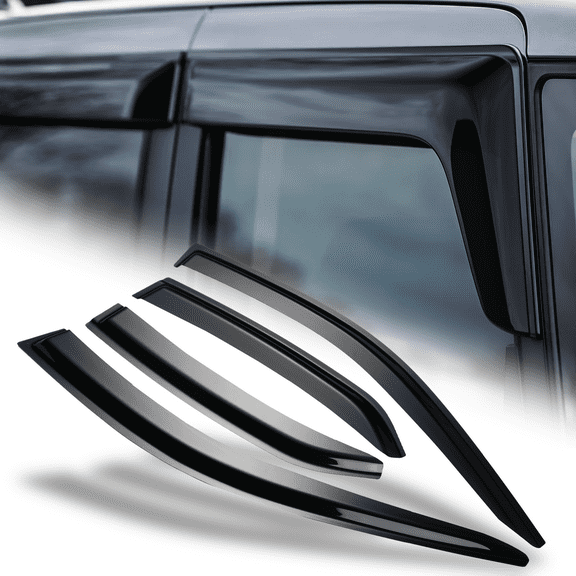 M-AUTO 4 Pcs Set Window Visor Deflector Sun Rain Guard Smoke Tinted Outside Mount for 2018-2022 Toyota Camry