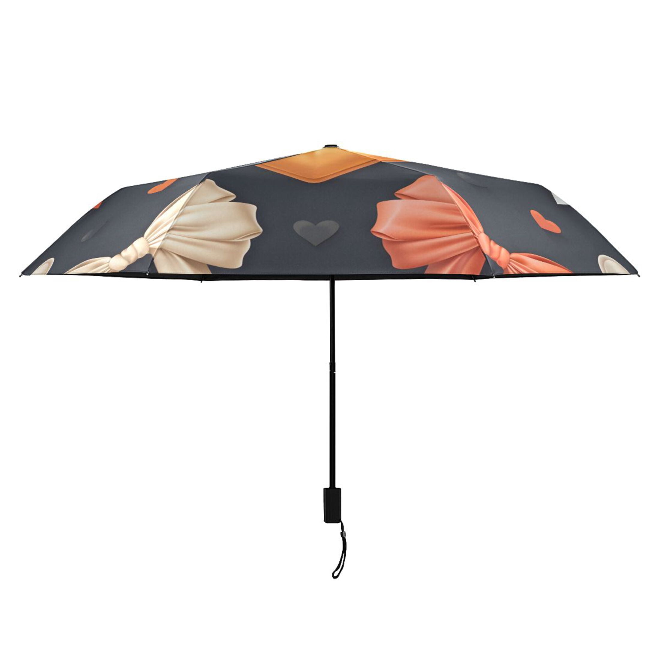 ALAZA Beautiful Bows UPF 50+ Compact Folding Umbrella for Rain Travel Umbrella Packable