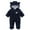 Navy, variant on 9-12 Months Newborn Infant Baby Girl Winter Clothes Baby Fleece Footie Snowsuit Winter Onesie Cartoon Warm Hooded Outfits for Girls Boys Gray