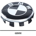 thumbnail image 3 of 4 Pcs Auto Wheel Center Caps for BMW 68MM Rim Center Caps Wheel Center Badge Shape Decoration Accessories（black and white）, 3 of 5