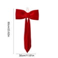 thumbnail image 3 of Zmeidao Christmas Velvet Bows Xmas Tree Toppers Bows Christmas Decorations for Window Wall Mantle Front Door Porch, Home Party Wedding Car Holiday Decor Supplies 11.8x23.6in, 3 of 6