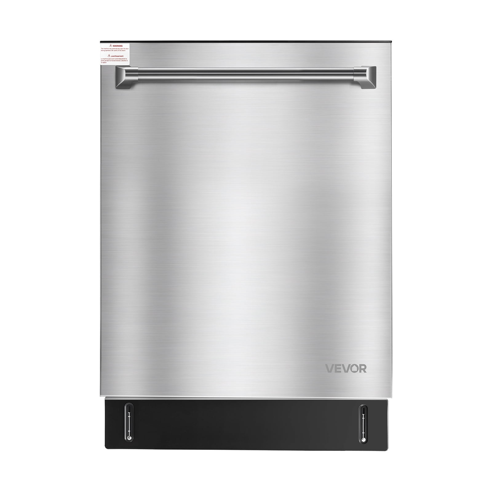 VEVOR 24 Inch Built-In Dishwasher, Stainless Steel Tub, 14 Place Settings and 8 Washing Programs, 23.82 x 25.2 x 33.78 Inch Low-Noise Dishwashing Machine with Upper / Lower Racks and Zoned Storage