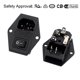thumbnail image 2 of 10A 250VAC Interruptor de palanca 3 terminales IEC320 C14 entrada macho 5 piezas, 2 of 3