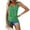 Cyan, variant on Women's U-Neck Button Detail Sleeveless T-Shirt, Loose Fit Drawstring Casual Top for Summer Street Style,Fluorescent Green XL