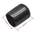 thumbnail image 4 of 50 Pcs Embouts en Caoutchouc 16mm ID PVC Bouchon Rond Protecteurs de Filetage Noir, 4 of 5
