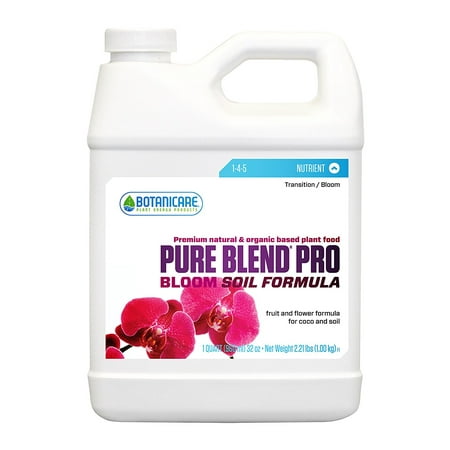 PURE BLEND PRO Bloom Soil Nutrient 1-4-5 Formula, 1-Quart, Pure blend pro soil is a hydro-organic fruit and flower soil formula By