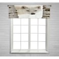thumbnail image 1 of ABPHQTO Lobo ártico visto entre dos árboles en invierno Cortina de ventana Valance Rod Pocke 45x130 cm, 1 of 1