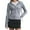 V-GY2493, variant on FEIFLY Women's Solid Color Waist Cinching Ribbed Zippered Hoodie Cardigan Cozy Sweatshirt