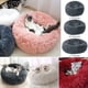 thumbnail image 2 of Cama redonda para perros y gatos, felpa suave y cómoda, donut, gato, cachorro, cama cálida y suave para dormir en invierno JFHHH pequeña, 2 of 5