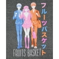 thumbnail image 2 of Fruits Basket Women's Character Trio Design Burnout Ringer Graphic Print Anime T-Shirt, 2 of 3