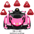 thumbnail image 3 of Montable Eléctrico para Niños Deportivo Lambo Luces Sonido Control Remoto Bluetooth Batería 12v - Rosa, 3 of 8