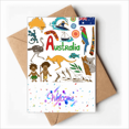 thumbnail image 1 of Australia Landscape Animals National Flag Welcome Back Greeting Cards Envelopes Blank, 1 of 3