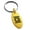 Gold, variant on Stainless Steel Letter G Initial Empire Monogram Engraved Small Oval Charm Keychain Keyring