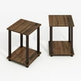 thumbnail image 3 of Furinno Simplistic End Table, Set of Two, Black Walnut/Brown, 3 of 5