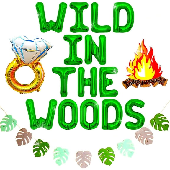 Jungle Outdoor Theme Party Decor Set - Wild and Natural Aluminum Foil Balloon Combination with Various Props