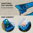 thumbnail image 4 of PORTAL Rocking Camping Chair, Portable Folding Rocker for Outdoor with Cup Holder Side Pocket and Carry Bag, Supports 300LBS, Blue, 4 of 7