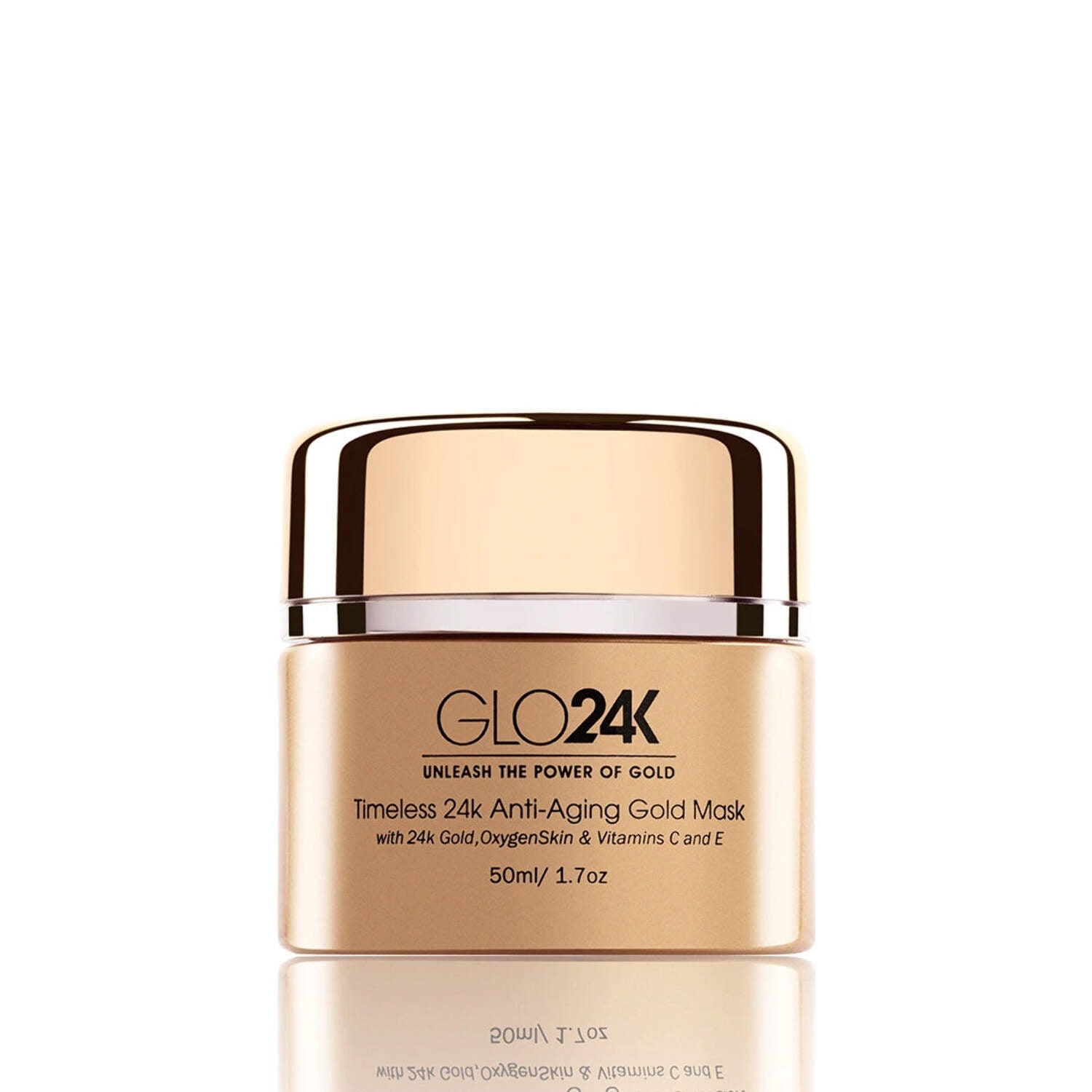 GLO24K Timeless 24k Anti-Aging Gold Mask with 24k Gold,OxygenSkin & Vitamins C and E
