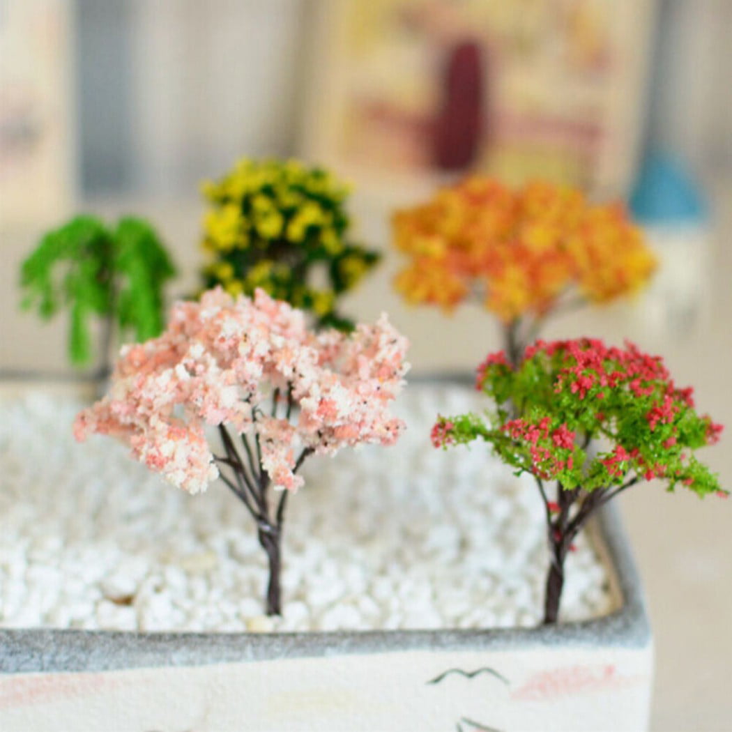 Miniature Sakura Tree Plant Fairy Garden Accessories Dollhouse Ornament DecBLVG 