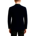 thumbnail image 2 of Adam Baker Men's Velvet Dinner Jacket, One Button Tuxedo Jacket - Blazer with Satin Shawl Collar - Slim Fit Dinner Jackets for Men for Wedding & Prom, 2 of 2