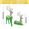 thumbnail image 3 of Christmas Figurines Indoor, 2-Piece Resin Deer Sculptures for Winter Holiday Home Decoration Displays, 3 of 4