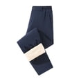 thumbnail image 3 of Men's Casual Pants Men's Winter Outdoor Heat Storage Warm Young And Middle With And Lamb Casual Pants Blue 4XL, 3 of 4