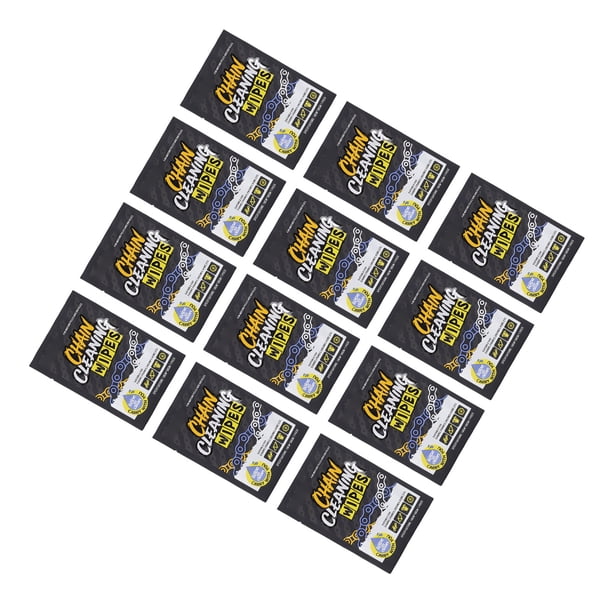 Toallitas De Limpieza Para Cadenas De Bicicleta, 12 Uds., Empaquetadas Individualmente, Eliminación Eficiente De Suciedad, Toallitas Para Motocicletas Para Cadenas, Bujes De
