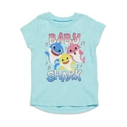 Pinkfong Baby Shark Toddler Girls 3 Pack Graphic T-Shirts Pink / Yellow/ Blue 2T