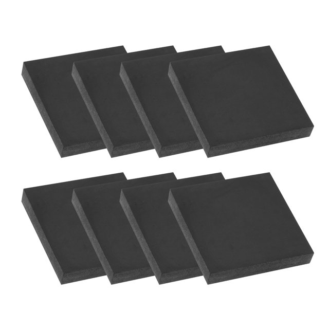 Uxcell Rubber Solid Anti-Vibration Pads, Rubber Square Washers Multi-Purpose Gasket Pad 60mm x 10mm Thick 8